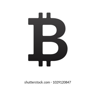 Icono de bitcoin aislado en fondo blanco