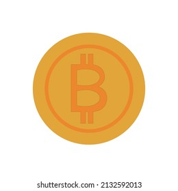 icono de bitcoin aislado en fondo blanco