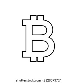 Icono de bitcoin en estilo de línea
