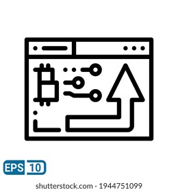 Bitcoin icon in line style isolated on white background. EPS 10