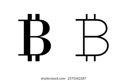 Bitcoin icon logo design. bitcoin sign and symbol. payment symbol. cryptocurrency logo