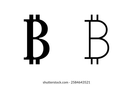 Bitcoin icon logo design. bitcoin sign and symbol. payment symbol. cryptocurrency logo