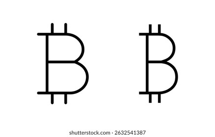 Bitcoin icon logo design. bitcoin sign and symbol. payment symbol. cryptocurrency logo