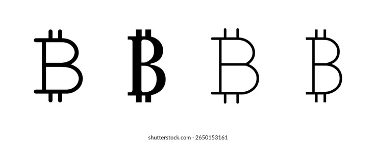 Bitcoin icon logo design. bitcoin sign and symbol. payment symbol. cryptocurrency logo
