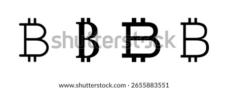 Bitcoin icon logo design. bitcoin sign and symbol. payment symbol. cryptocurrency logo
