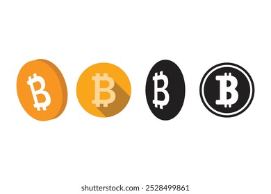Bitcoin ícone modelo de design de logotipo ilustração isolada