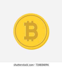 Bitcoin icon. Modern flat design. vector