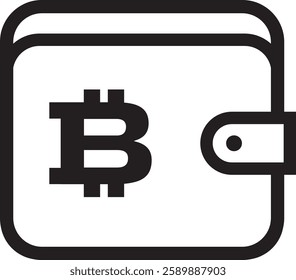 Bitcoin icon in a modern and minimalist style, representing cryptocurrency, digital currency, and blockchain technology. Perfect for fintech, investment, and financial applications.