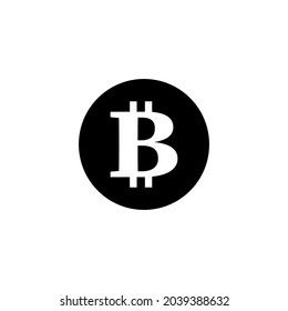 Bitcoin icon on transparent background. Cryptocurrency logo. Bitcoin icon sign payment symbol. Simple sign.