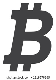 Bitcoin icon on a white background. Isolated bitcoin symbol with flat style.