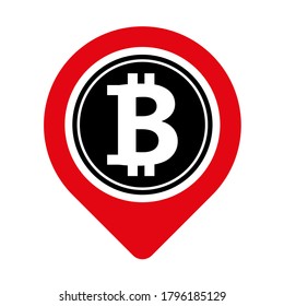 bitcoin icon on white background