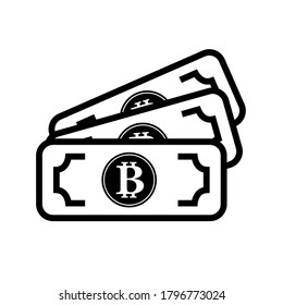 bitcoin icon on white background