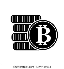 bitcoin icon on white background