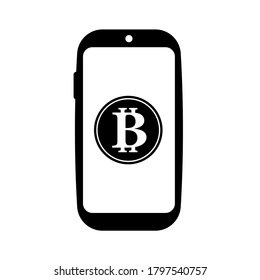 bitcoin icon on white background