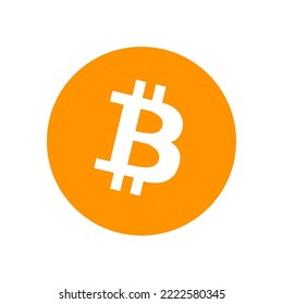 Bitcoin icon on a white background. Cryptocurrency. Digital money. Blockchain technology. Vector illustration