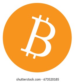 bitcoin icon on white background. bitcoin sign.