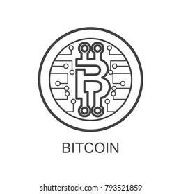 bitcoin icon outline