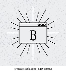 bitcoin icon over white background. vector illustration