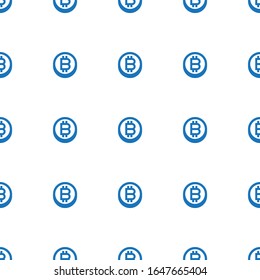 bitcoin icon pattern seamless isolated on white background. Editable filled bitcoin icon. bitcoin icon pattern for web and mobile.