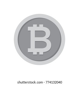 Bitcoin icon, payment symbol. Cryptocurrency, virtual internet money