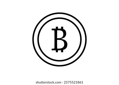 Bitcoin icon. icon related to Payment. suitable for web site, app, user interfaces, printable etc. line icon style. simple vector design editable
