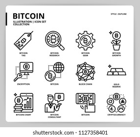 Bitcoin icon set