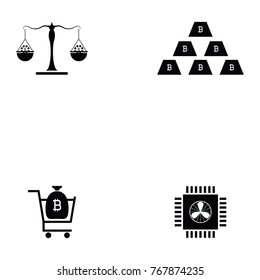 bitcoin icon set