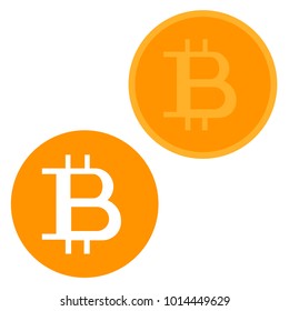 Bitcoin icon set. Cryptocurrency money vector illustration