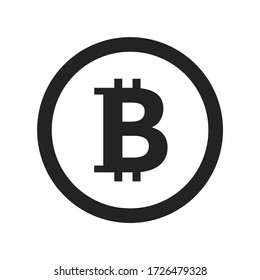 Bitcoin icon sign payment symbol. Cryptocurrency logo. Illustration isolated on white background