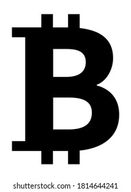 Bitcoin icon sign payment symbol. Cryptocurrency btc logo isolated