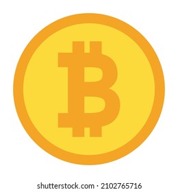 Bitcoin icon sign payment symbol. Colored. Cryptocurrency logo. Crypto currency symbol and coin image for using in web projects or mobile applications. Blockchain based secure cryptocurrency. Isolated
