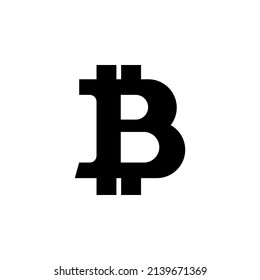 Bitcoin icon sign payment symbol. Crypto currency black coin bitcoin symbol isolated on white background. Vector illustrations