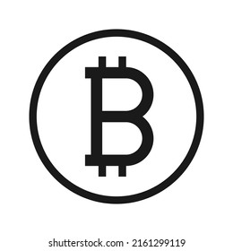 Bitcoin icon sign payment symbol. Cryptocurrency logo. Simple vector. Color editable