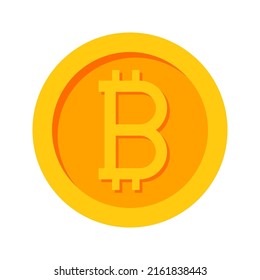 Bitcoin icon sign payment symbol. Cryptocurrency logo. 3D vector illustration