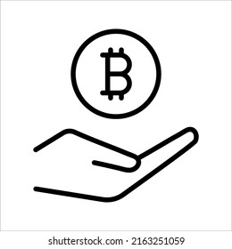 Bitcoin icon sign payment symbol. Cryptocurrency logo. Simple vector illustration on white background.