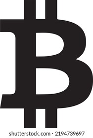 Bitcoin icon sign payment symbol. Cryptocurrency logo. Simple vector.