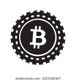 Bitcoin icon sign payment symbol. Cryptocurrency logo. Simple vector.