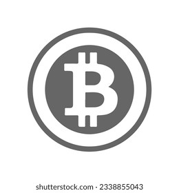 Bitcoin icon sign payment symbol. Cryptocurrency logo. Simple vector.