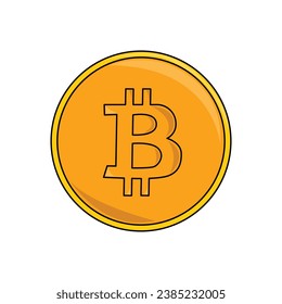 Bitcoin Symbol Zahlungszeichen-Symbol Kryptowährung-Logo. Einfache Vektorgrafik.