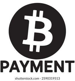 Bitcoin icon sign payment symbol. Cryptocurrency logo. Simple vector.