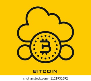 Bitcoin icon signs