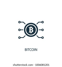 Bitcoin icon. Simple element illustration. Bitcoin symbol design from Cryptocurrency collection. Can be used in web and mobile.