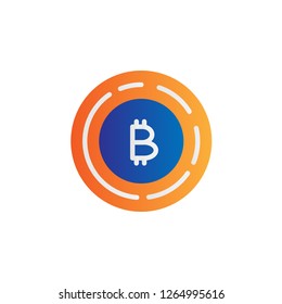 bitcoin icon with simple modern style and flat gradient concept design vector eps 10 
