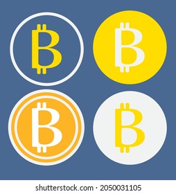 icono de bitcoin sencillos set eps10