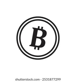 Bitcoin Symbol Einfache dünne Umrisse