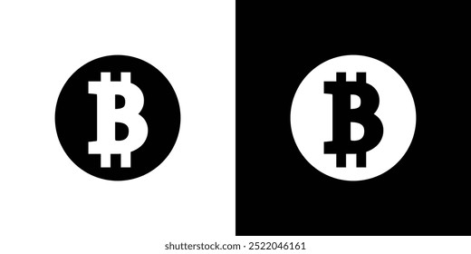 Bitcoin-Symbol einfaches Vektorsymbol