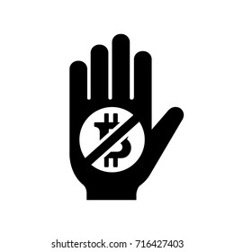 bitcoin icon /  suspended trading ( hand) 