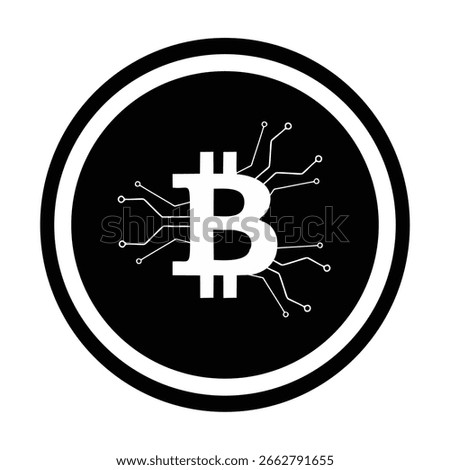 Bitcoin icon symbol concept for graphic design, website, UI. Finance theme icon concept.