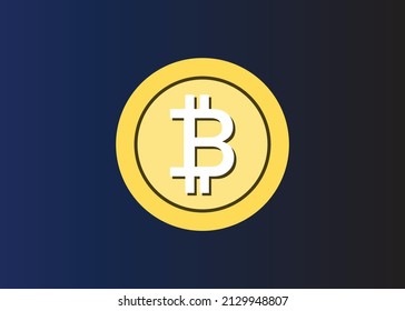 Bitcoin Icon Template. Cryptocurrency Vector Symbol. 