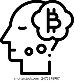 bitcoin icon. Thin Linear Style Design Isolated On White Background